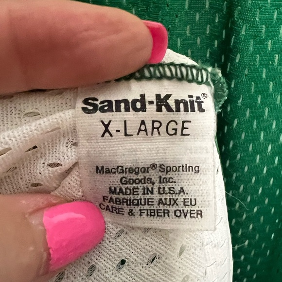 Vintage 80’s Sand Knit NBA Boston Celtics Basketball Jersey #33 Size XL - Picture 6 of 7